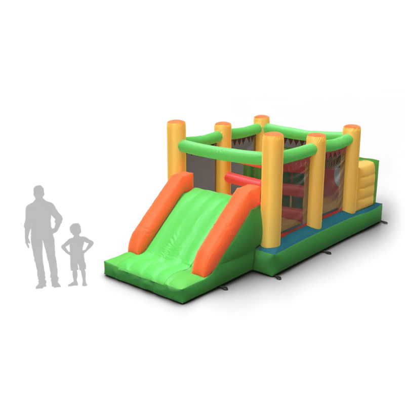 Avyna Royal Palace 1 Obstacle Course with Slide Render with People for Size Comparison