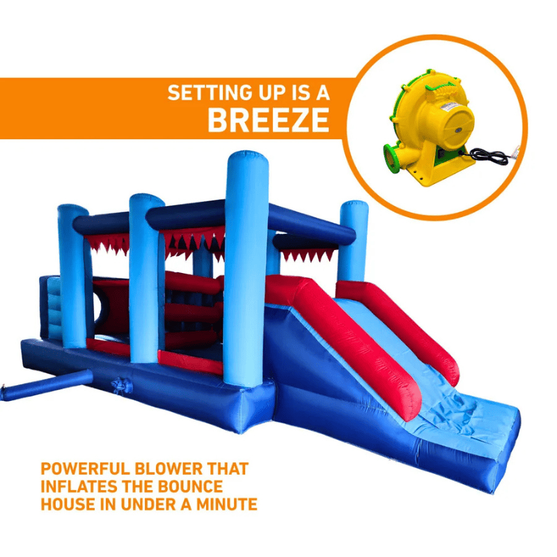 Avyna Royal Palace 2 Bounce House with Obstacle Course Easy Blower Setup Info