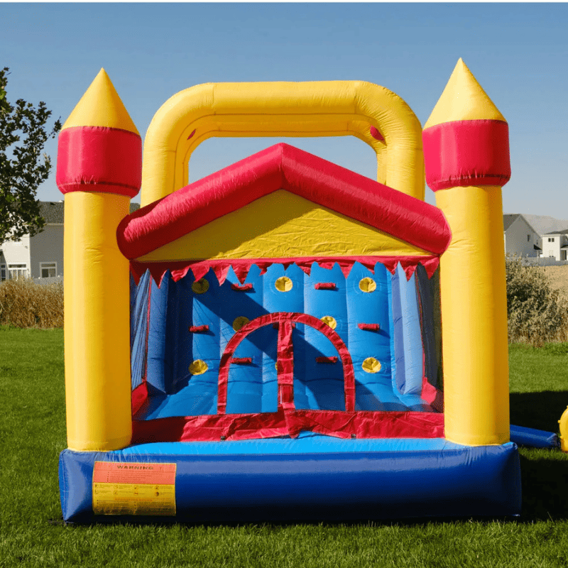 Avyna Royal Tower Slide 1 Bouncy House Climbing Wall and Entrance View