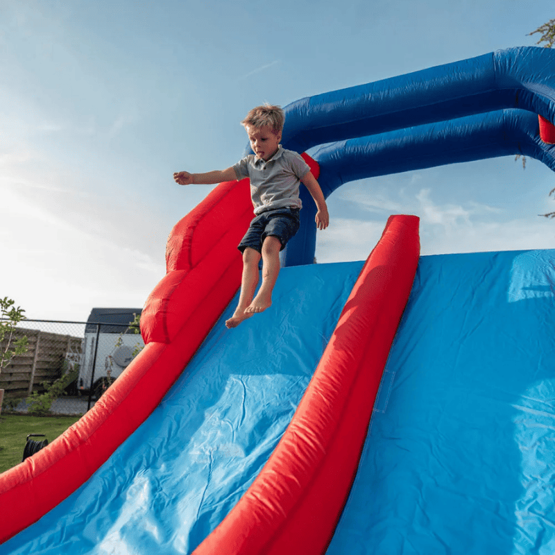 Avyna Royal Tower Slide 2 Bounce House Kid Jumping Down Dual Lane Slide