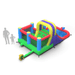 Avyna Royal Wave Bounce House 1 with Dual Lane Water Slide Rear Render with People for Size Comparison