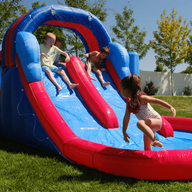Avyna Royal Wave Bounce House 2 with Dual Lane Water Slide with Kids Playing