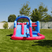 Avyna Royal Wave Bounce House 2 with Dual Lane Water Slide Front View with Water Cannon Spraying