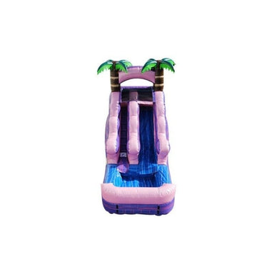 Bouncing Angels Pink Sparkle Inflatable Water Slide - Commercial-Grade, Wholesale Supplier, 12 ft Front Top