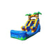 Bouncing Angels Tropical Inflatable Water Slide - 12 ft in Blue and Yellow Front Left