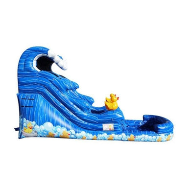 Bouncing Angels Duck Inflatable Water Slide - 16 FT in Blue Right
