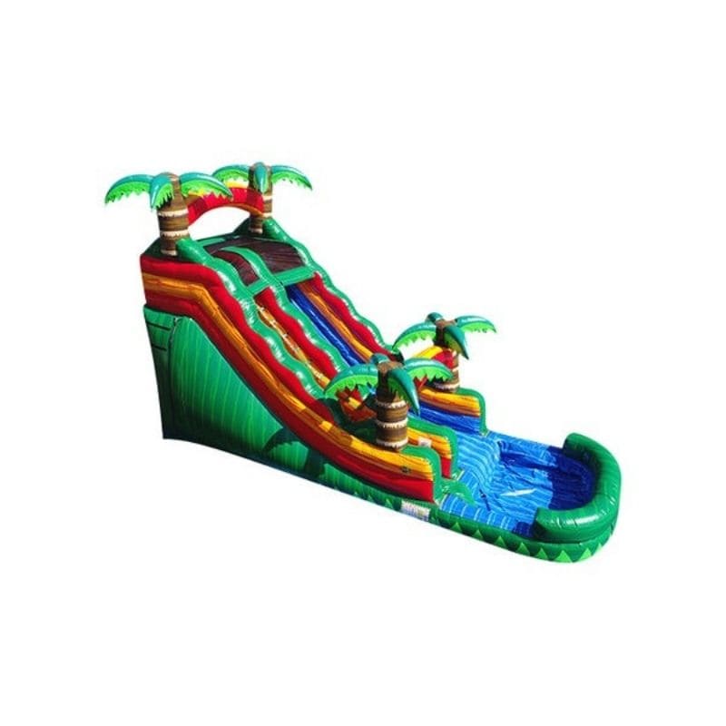 Bouncing Angels Emerald Fire Inflatable Water Slide - 18 FT in Green and Red Right
