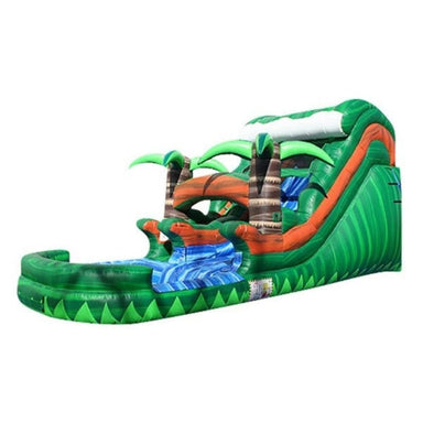 Bouncing Angels Tropical Inflatable Water Slide - 14 FT Front Left