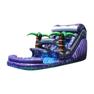 Bouncing Angels Purple Splash Inflatable Water Slide - 14 FT Front Left