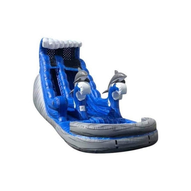 Bouncing Angels 18ft Wave Water Slide with Dolphins Front Right