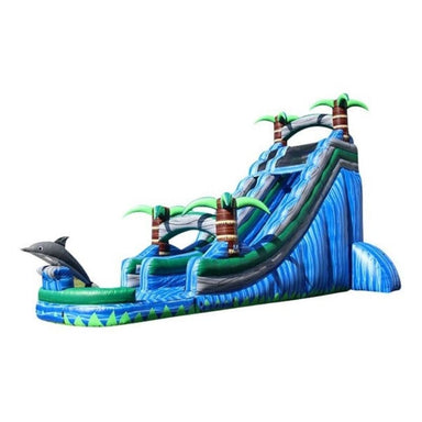 Bouncing Angels 22ft Dolphin Splash in Green and Blue Front Left