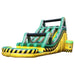 Bouncing Angels 18ft Triple Lane Hazard Water Slide in Green and Yellow Front Left