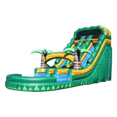 Bouncing Angels 19ft Dual Lane Emerald Cave in Green Front Left