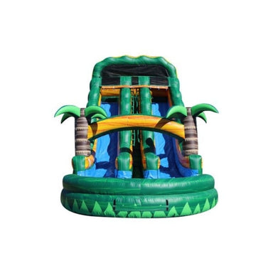 Bouncing Angels 19ft Dual Lane Emerald Cave in Green Front