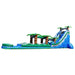 Bouncing Angels 22ft Tropical Oasis Water Slide in Blue and Green Left