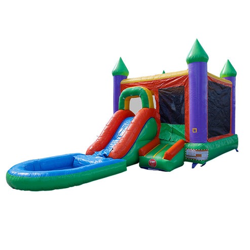 Moonwalk USA Castle Bouncy House Combo with Removable Pool