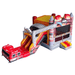 2-Lane Firetruck Bounce House Combo Wet n Dry with Slide in Red Front Right View
