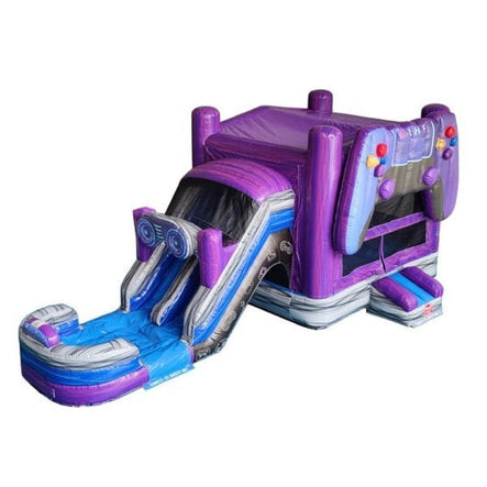 Commercial Video Game Bounce House Wet and Dry Combo Front View