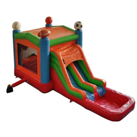 Sports Combo Bounce House with Pool exterior view
