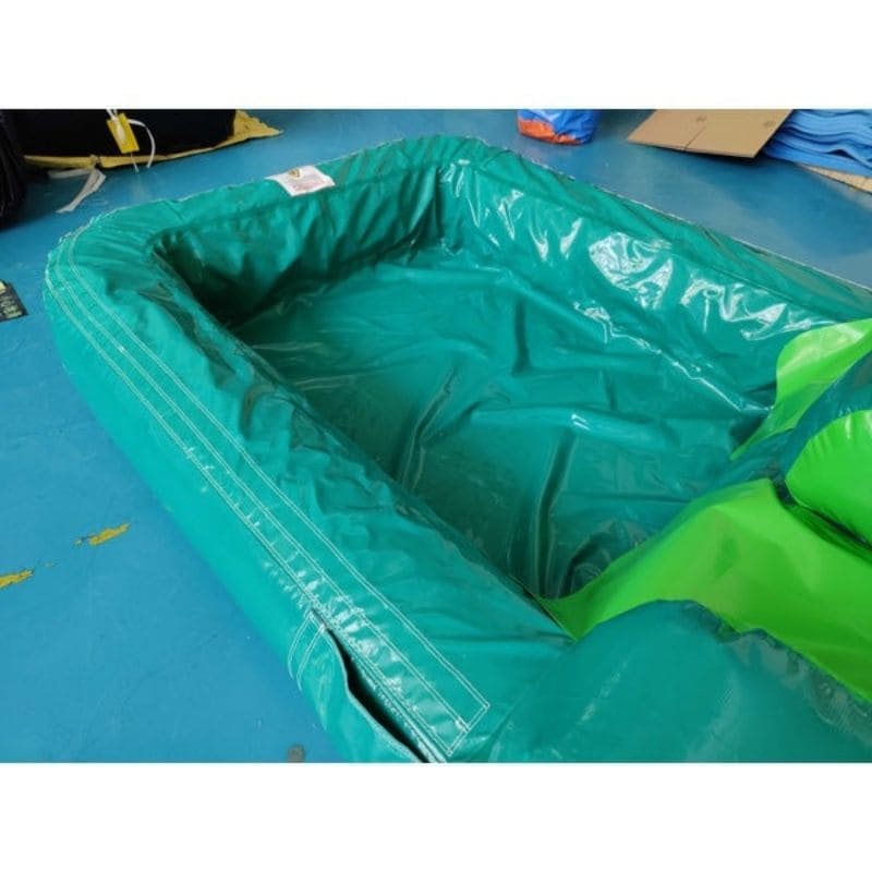 Pool View of Eagle Bounce Green Palm Tree Inflatable Combo