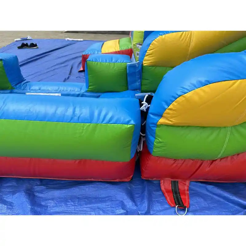 Side View of Removable Pool on Princess Combo Bounce House with Removable Pool