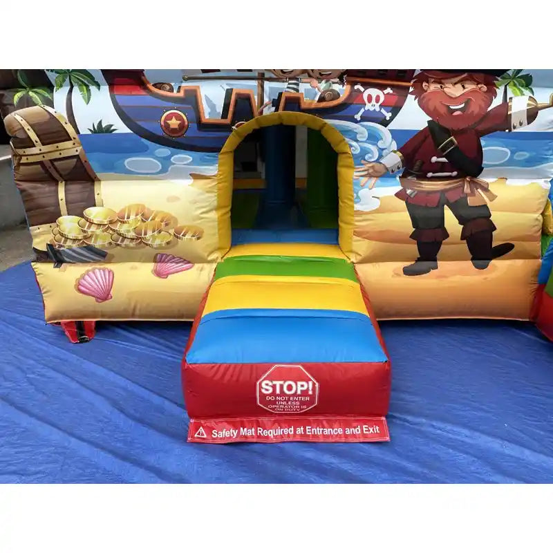 Front Entrance View of Commercial Grade Pirate Combo for Sale by Eagle Bounce
