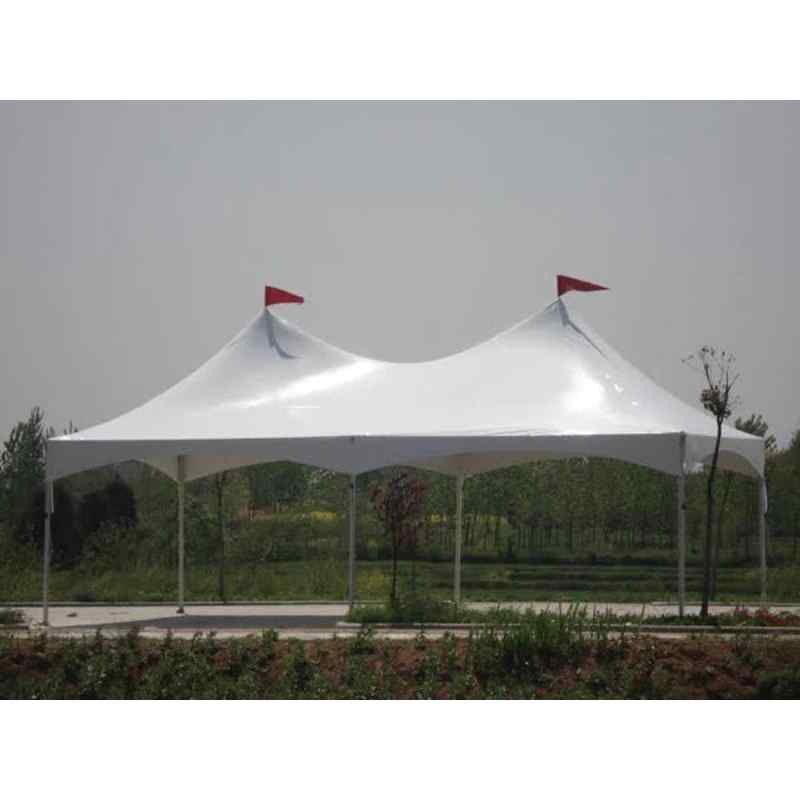 Eagle Bounce 20x30 High Peak Frame Tent Front Far View Outside
