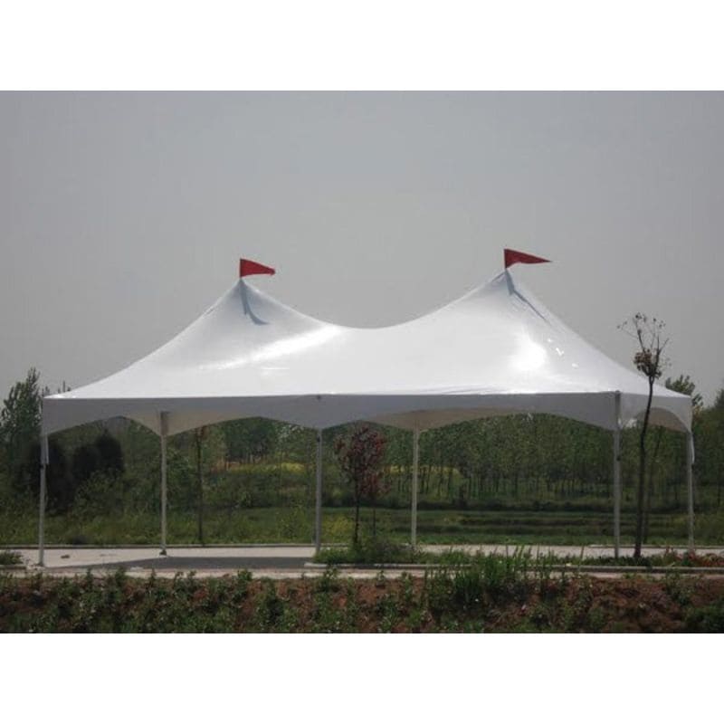 Eagle Bounce 20x40 High Peak Frame Tent Front View Outside 