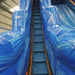 Eagle Bounce 22 FT Green Water Slide with Pool Ladder View