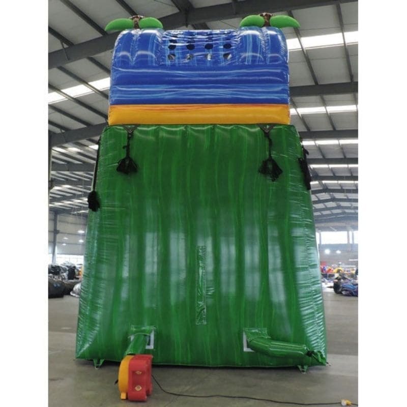 Eagle Bounce 22 FT Green Water Slide with Pool Rear View
