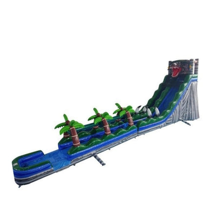 24 FT Jurassic Dinosaur Water Slide with Slip and Slide Front Left View