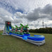 Eagle Bounce 24 FT Jurassic Dinosaur Water Slide with Slip and Slide Front Right View Outside