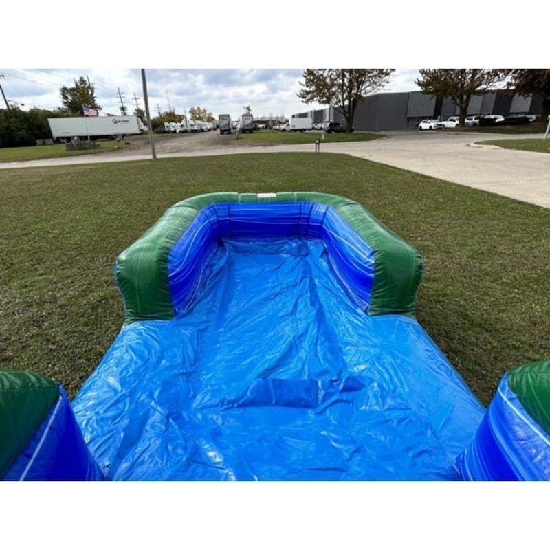 Eagle Bounce 24 FT Jurassic Dinosaur Water Slide with Slip and Slide Pool View