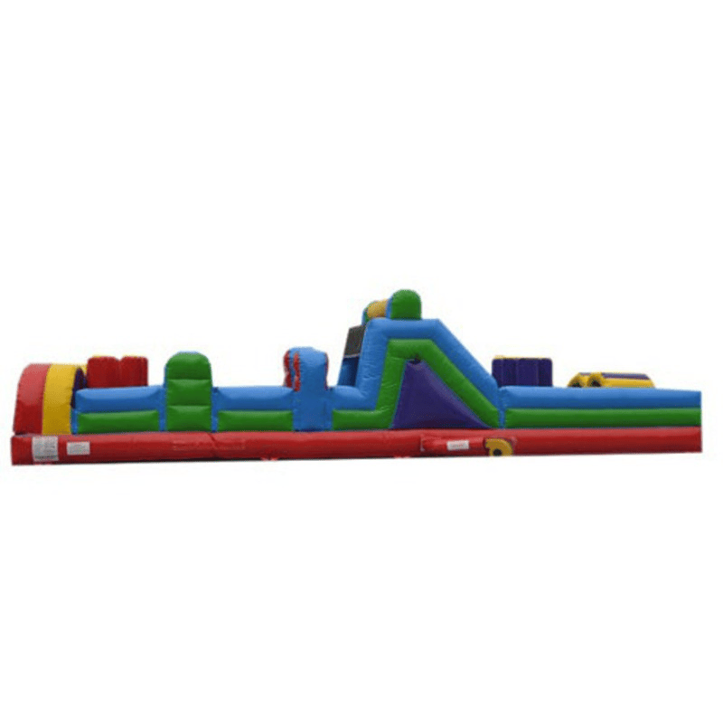 Eagle Bounce 40 FT Rainbow Obstacle Course Side View