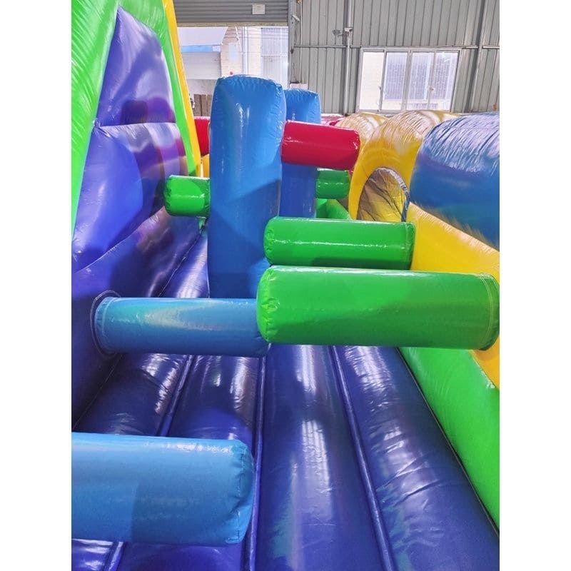 Eagle Bounce 40ft Turbo Gamer Inflatable Obstacle Course Inside Multi Colored Obstacle Pop Ups 