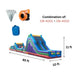 Eagle Bounce 85 FT Rainbow Inflatable Obstacle Course with Slide & Pool Dimensions 85 x 10 x 11 ft with Accessories Included 
