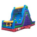 Eagle Bounce 85 FT Rainbow Inflatable Obstacle Course with Slide & Pool Rear Side Piece View with Climbing Wall