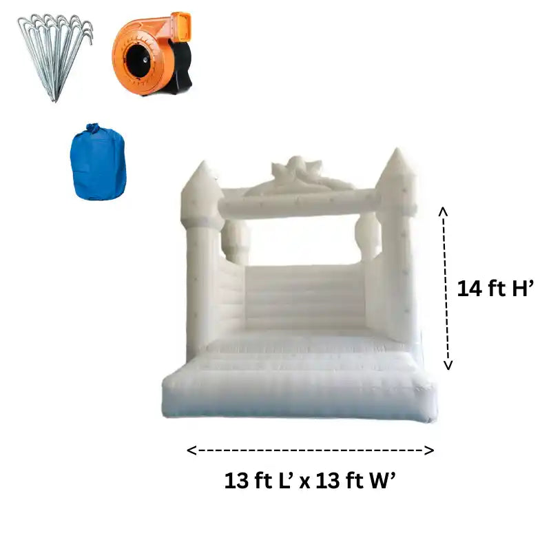 Eagle Bounce Wedding Castle Bounce House Dimensions and Accessories