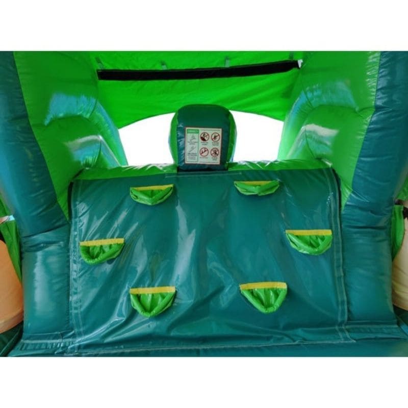 Eagle Bounce Green Palm Tree Combo With Pool and Slide Foot Holds View