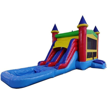 Castle Combo Bounce House with Pool - front angled view