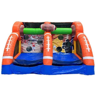 Front View of Eagle Bounce 2-Player Football Inflatable Game on White Background
