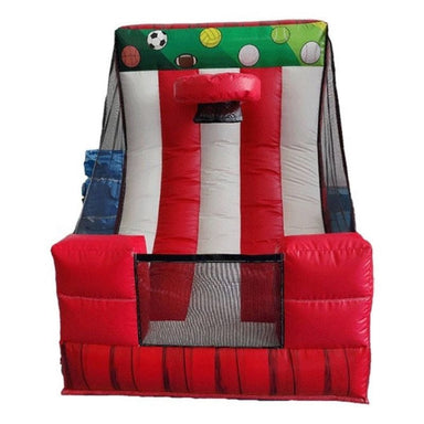 Front View of Eagle Bounce Inflatable Basketball Game on White Background