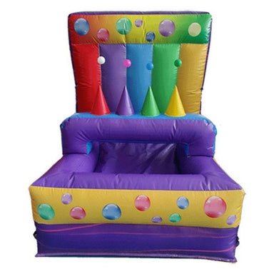 Front View of Eagle Bounce Inflatable Knock Off Game on White Background