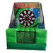 Front View of Eagle Bounce Inflatable Dart Board Throwing Game with Blower on White Background