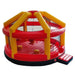 Front Right View of 4 PLayer Eagle Bounce Inflatable Wrecking Ball Game on White Background
