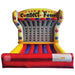 Front View of Eagle Bounce Inflatable Connect 4 Basketball Game on White Background