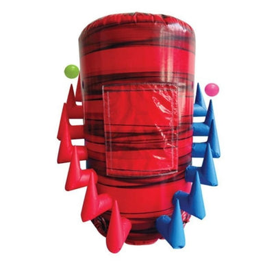 Eagle Bounce Inflatable Ball Transfer Game Front View on White Background with Balls