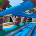 Inside View of Eagle Bounce 2 Lane Slip and Slide with Palm Trees