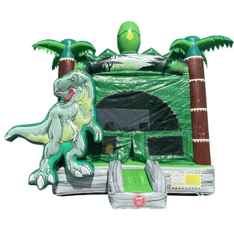 Moonwalk USA 13x13 Dinosaur Bounce House T-Rex Theme Front View