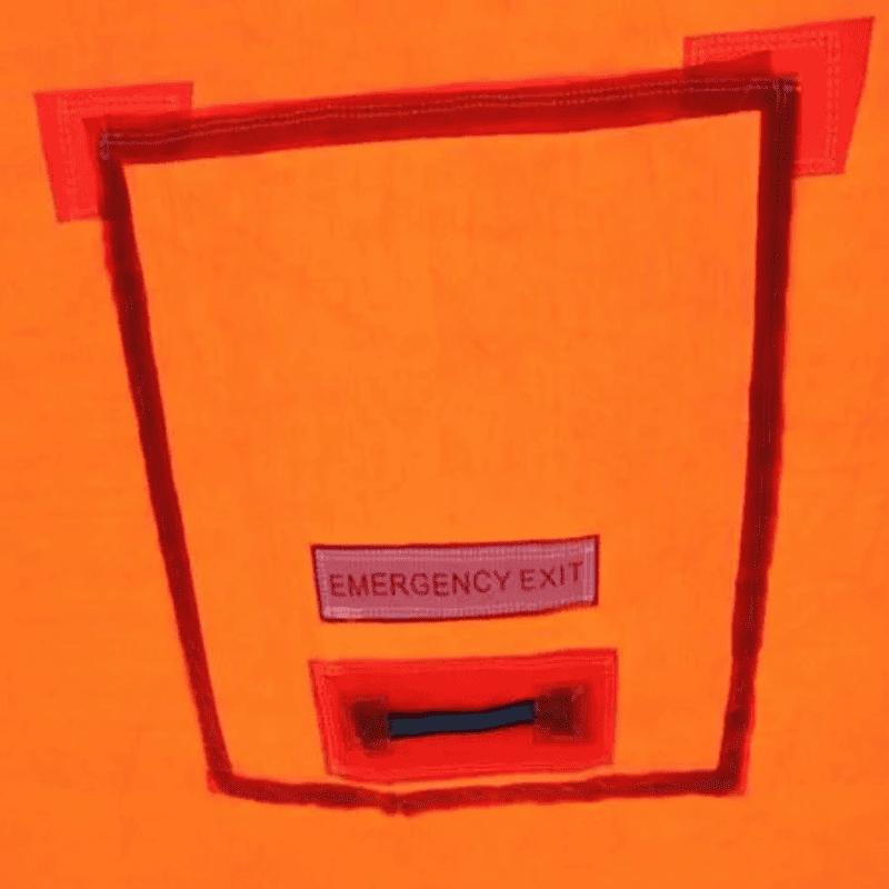 Moonwalk USA 14x14 Happy Face Bounce House Emergency Exit View